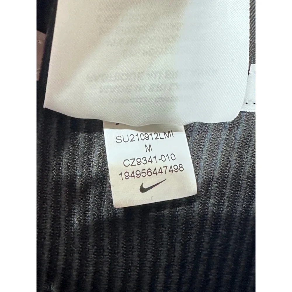 Nike Black Ribbed Crop Tank Top with White Logo - Picture 7 of 7